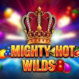 Mighty Hot Wilds slot logo by Inspired Gaming at Vulkan Vegas Casino