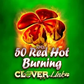 50 Red Hot Burning Clover Links online game logo by Novomatic on vegaskaszino.com