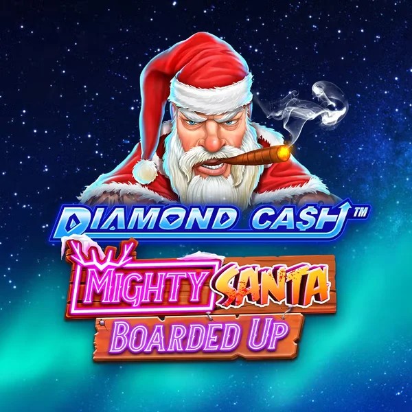 Diamond Cash Mighty Santa Boarded Up slot visual from Greentube available on vegaskaszino.com