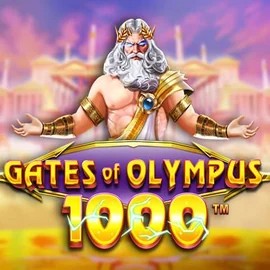 Official Slots logo: Gates of Olympus 1000 by Pragmatic Play at Vulkan Vegas Casino