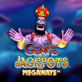 Genie Jackpots Megaways slot visual from Blueprint Gaming available on vegaskaszino.com