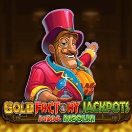 Official Jackpots logo: Gold Factory Jackpots Mega Moolah by Aurum Signature Studios at Vulkan Vegas Casino