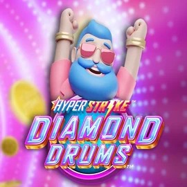 Hyper Strike Diamond Drums slot logo by Gameburger Studios at Vulkan Vegas Casino