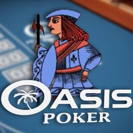 Enjoy Oasis Poker by Nucleus Gaming – logo hosted on vegaskaszino.com