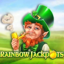 Rainbow Jackpots online game logo by Red Tiger Gaming on vegaskaszino.com