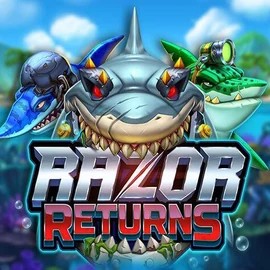 Razor Returns online game logo by Push Gaming on vegaskaszino.com
