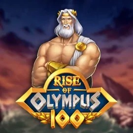 Rise of Olympus 100 slot logo by Play’n GO at Vulkan Vegas Casino
