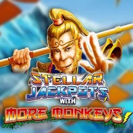 Stellar Jackpots with More Monkeys slot logo by Lightning Box Game at Vulkan Vegas Casino