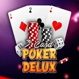 Three Card Poker Delux by Urgent Games, showcased at vegaskaszino.com – game logo